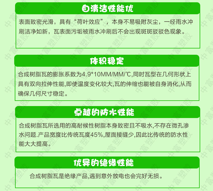 合成樹(shù)脂瓦優(yōu)勢(shì)